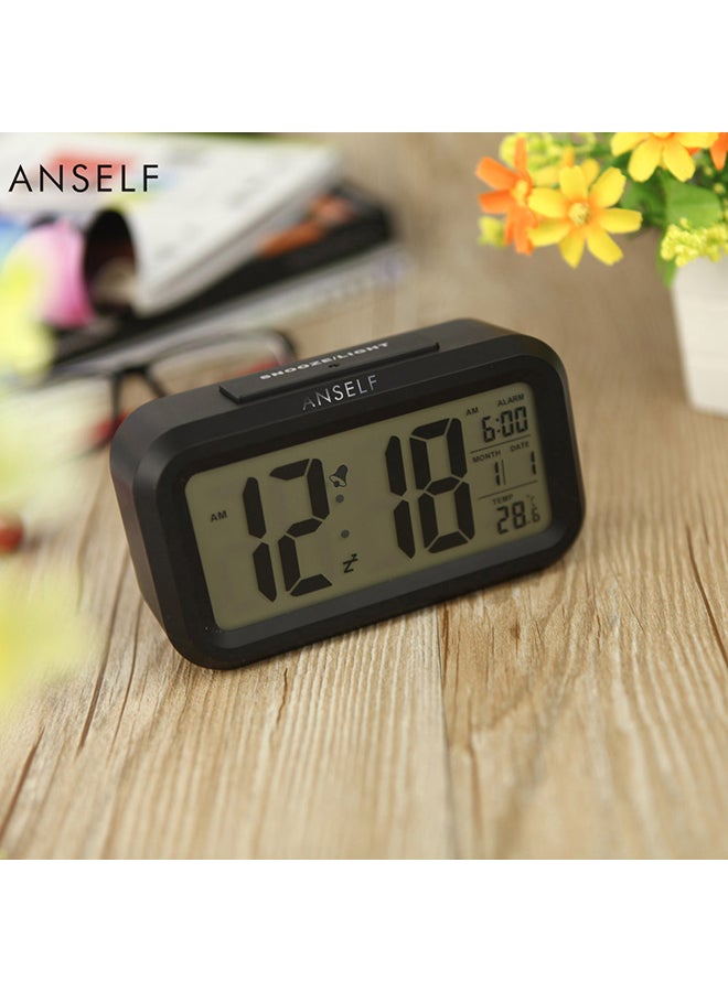Generic - Anself LED Digital Alarm Clock Black - Image 1