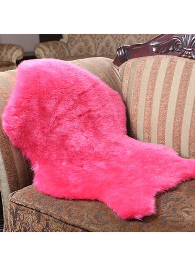 Super Soft Washable Shiny Bedroom Furry Mat Pink 38x22cm