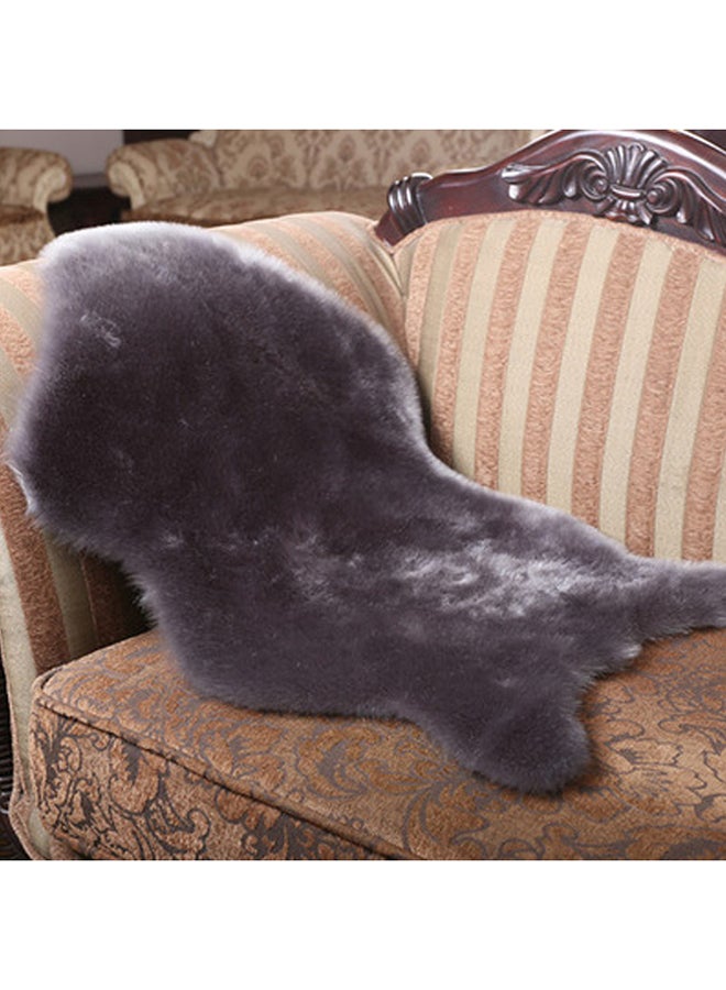 Super Soft Washable Shiny Bedroom Furry Mat Grey 38x22cm