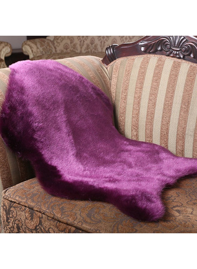 Super Soft Washable Shiny Bedroom Furry Mat Purple 38x20cm