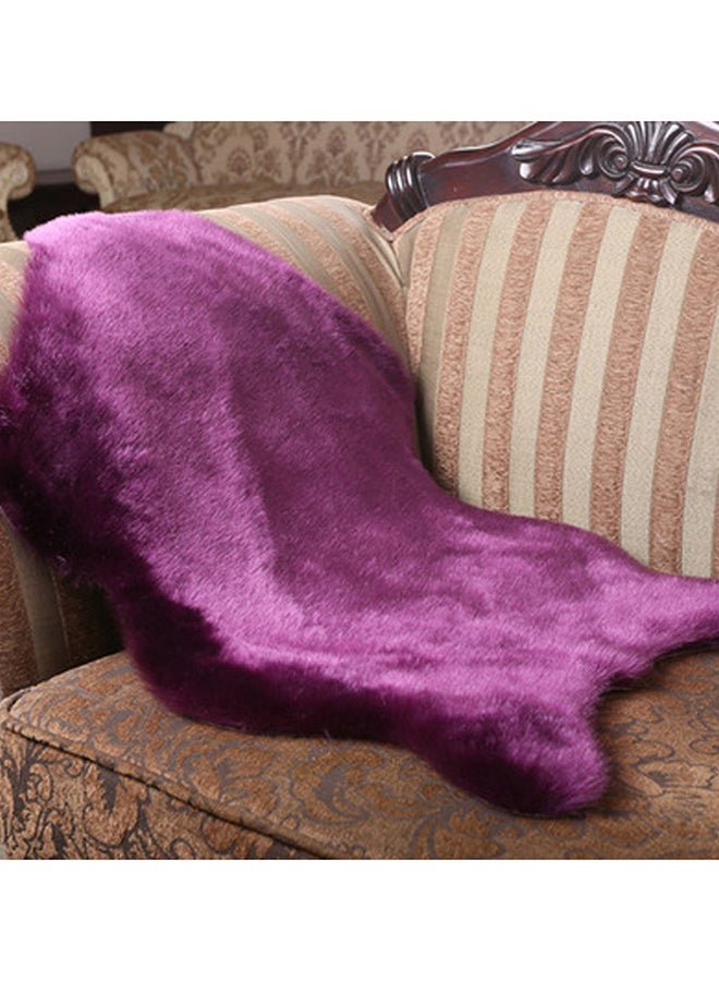 Super Soft Washable Shiny Bedroom Furry Mat, Rectangle Purple 40x5cm