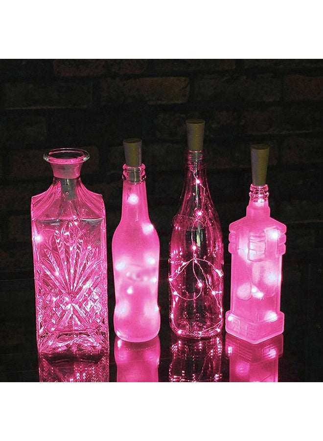 Wine Bottle Cork Lights Sliver Wire String Lights Pink 0.02kg