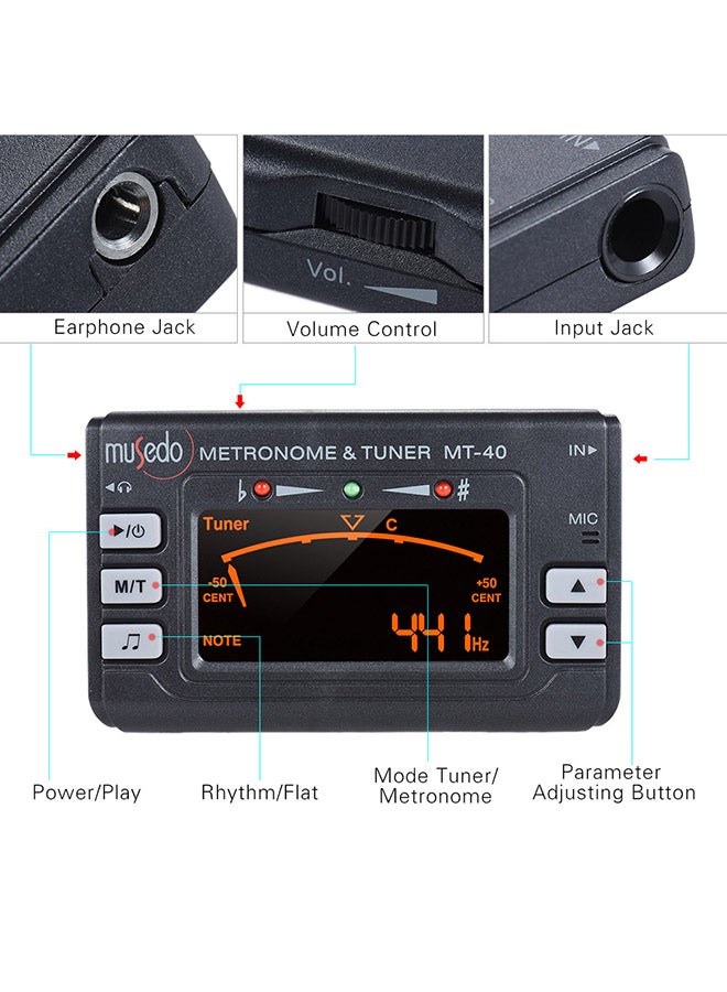Musedo Multipurpose Metronome Tuner Tone Generator - Image 2