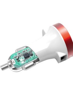 Voberry 2 Port Mini Dual USB Car Charger Adapter Red/White 