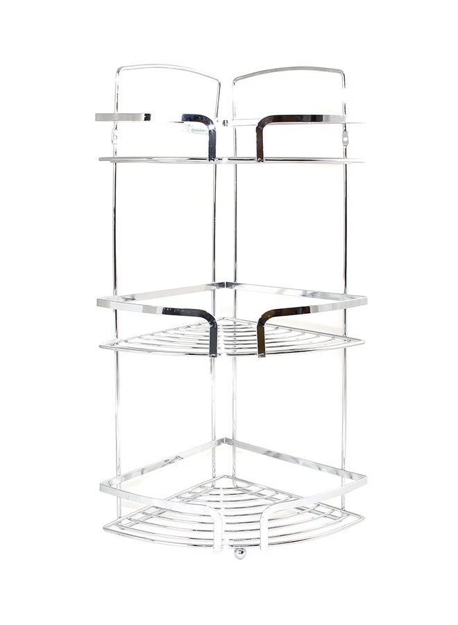 In-House - Corner Shower Rack Silver 50.5x20x20cm - Image 1