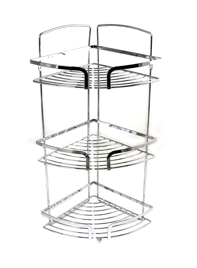In-House - Corner Shower Rack Silver 50.5x20x20cm - Image 1