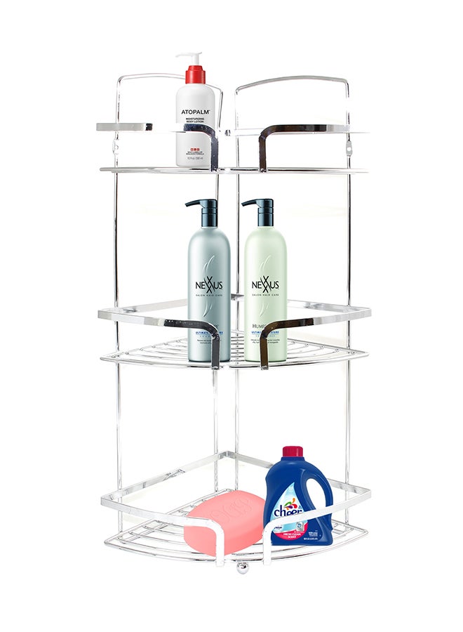 In-House - Corner Shower Rack Silver 50.5x20x20cm - Image 1