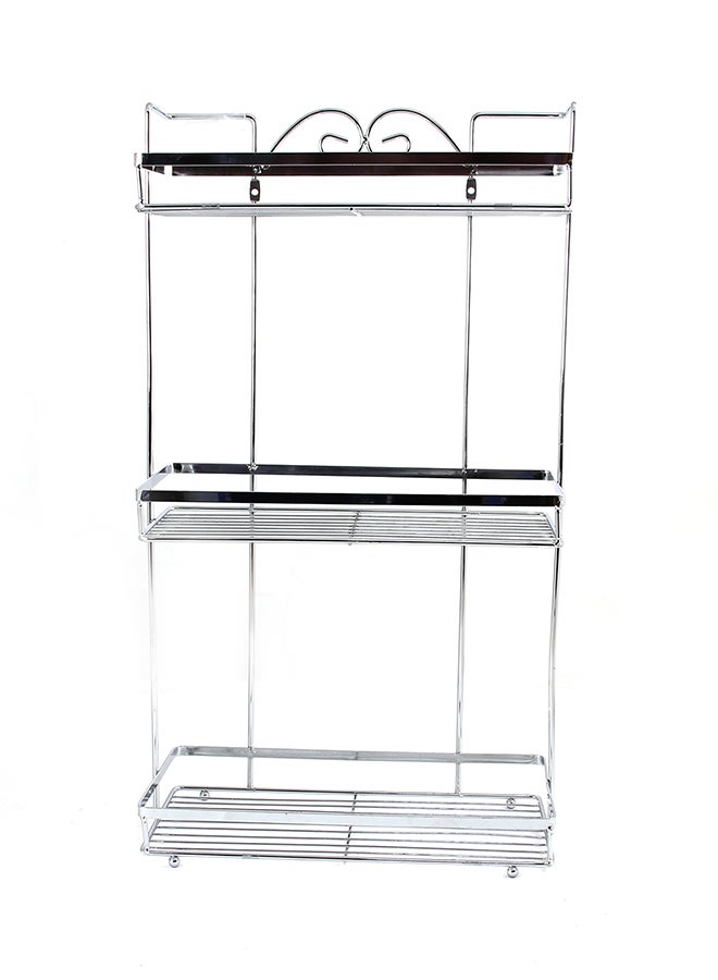 إن - هاوس منظم برفوف تخزين للحمام فضي 51X29X13سم - Image 1