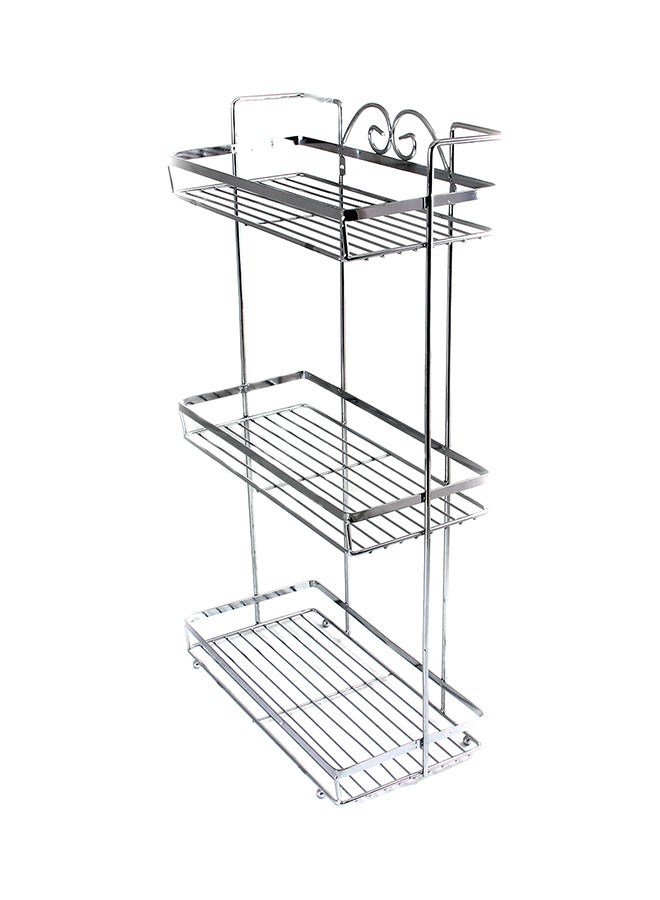 إن - هاوس منظم برفوف تخزين للحمام فضي 51X29X13سم - Image 3