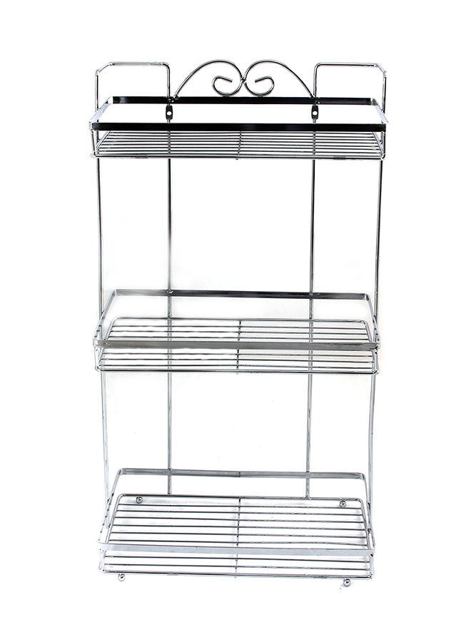 إن - هاوس منظم برفوف تخزين للحمام فضي 51X29X13سم - Image 2