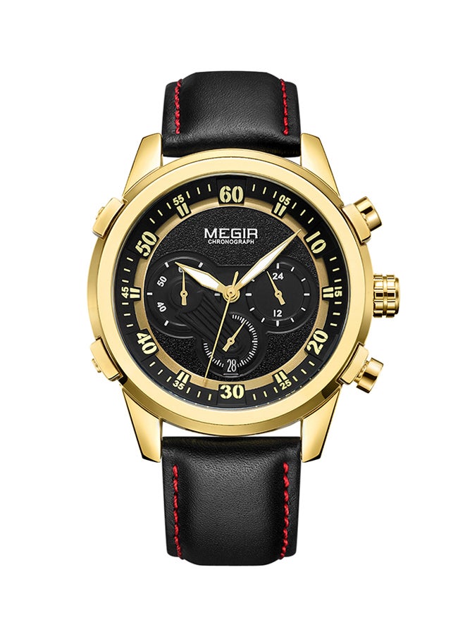 ميجر ساعة كرونوغراف مقاومة للماء بسوار من الجلد طراز 1J2807G men - Image 1