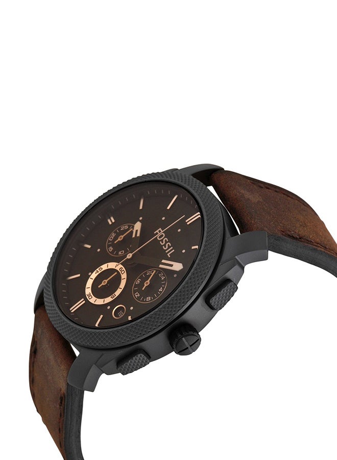 FOSSIL - Men's Water Resistant Leather Chronograph Watch FS4656 - Image 1