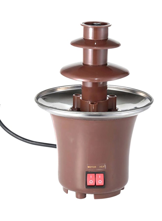 YupFun - 3 Tier Mini Chocolate Fondue Fountain ZFY-6 Brown - Image 1