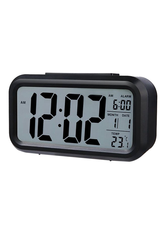 Generic - LED Digital Electronic Alarm Clock With Calendar And Thermometer Black - Image 1