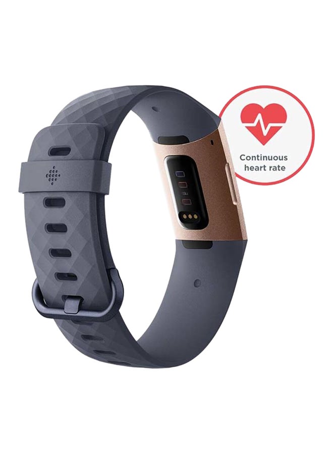 Fitbit Charge 3 Fitness Tracker With Swim Tracking Blue Grey/Rose Gold  - Image 2