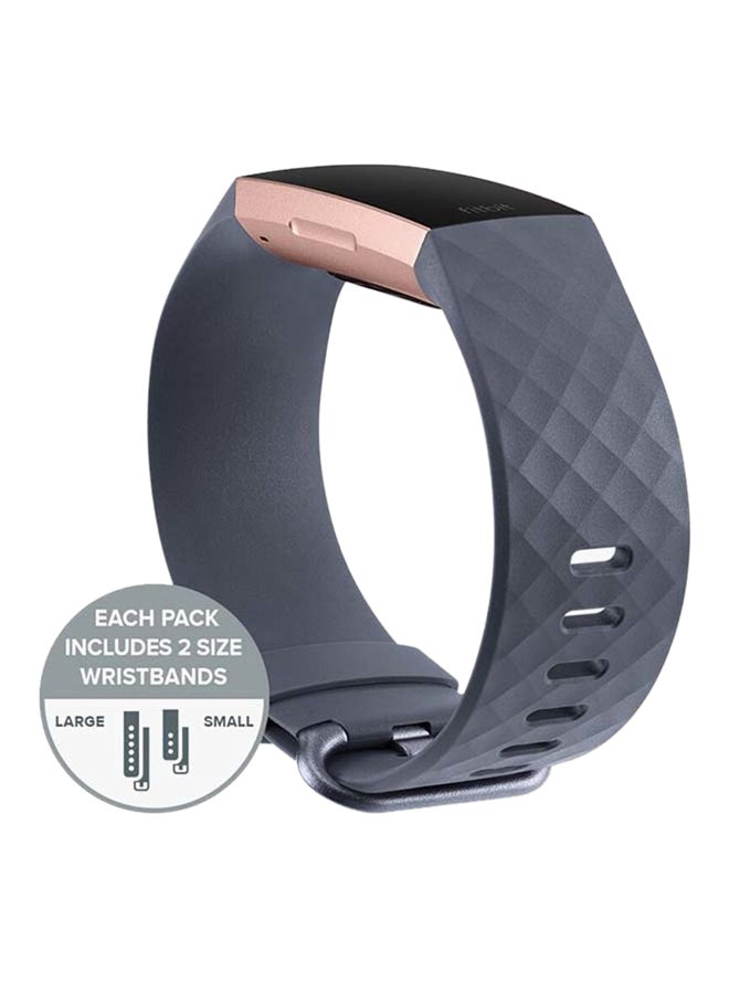 Fitbit Charge 3 Fitness Tracker With Swim Tracking Blue Grey/Rose Gold  - Image 3