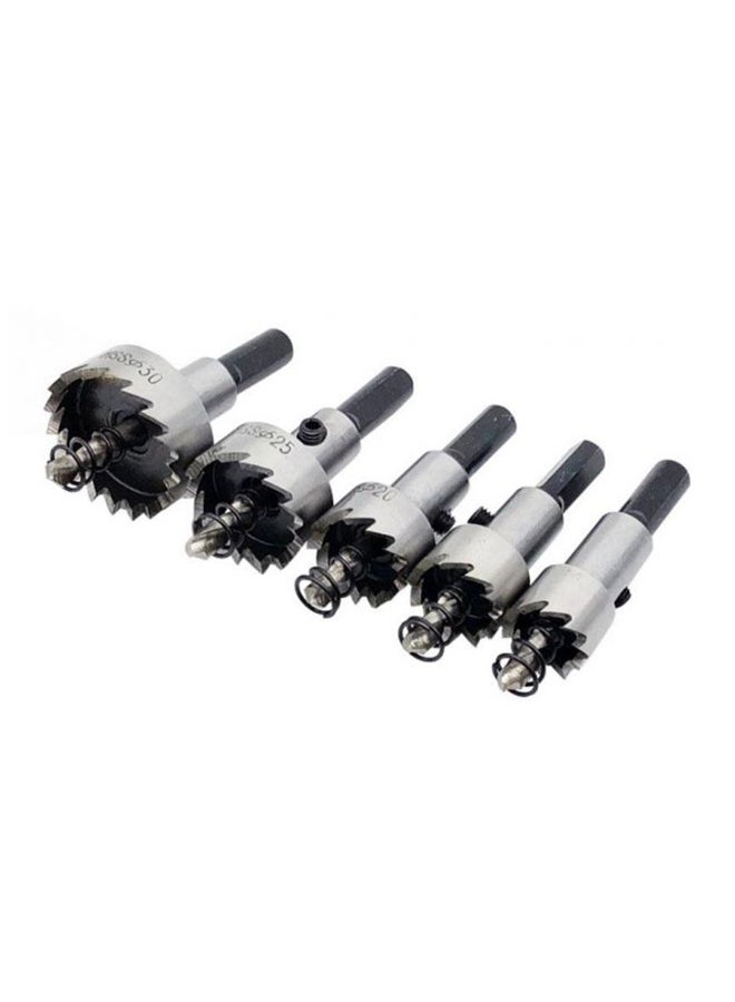Generic 5-Piece Carbide Tip Hole Saw Set Silver 100grams  - Image 1