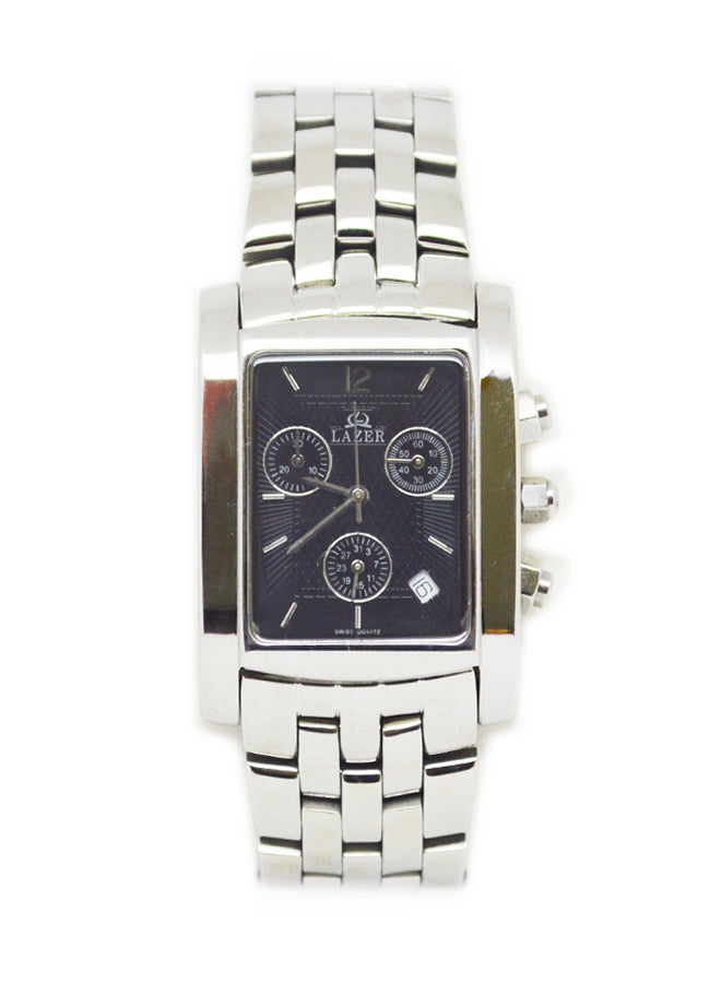 LAZER Men's Men's Stainless Steel Analog Watch 1986-STEEL-BLK - Image 1