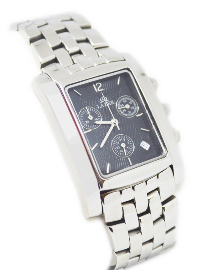 LAZER Men's Men's Stainless Steel Analog Watch 1986-STEEL-BLK - Image 2