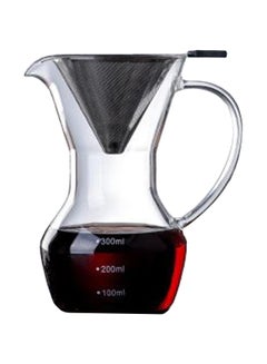 Coffee Kettle With Filter Drip Slow Brew Clear 300ml