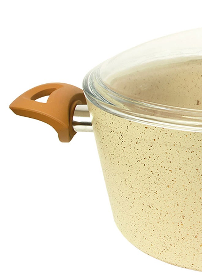DORA Granite Cooking Pot Beige 3.5kg - Image 4