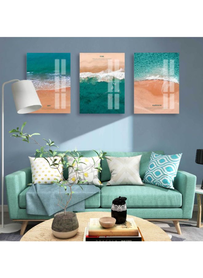 لوحة فنية جدارية لتزيين المنزل صغيرة الحجم أخضر/بني/أبيض 30 x 40Ø³Ù†ØªÙŠÙ…ØªØ± - Image 1