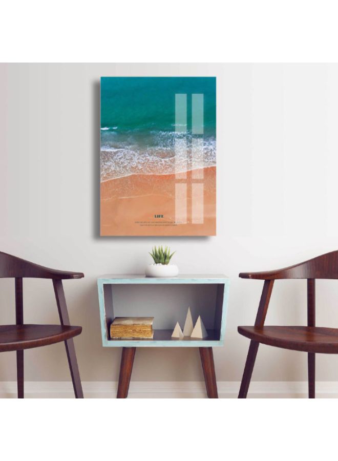 لوحة فنية جدارية لتزيين المنزل صغيرة الحجم أخضر/بني/أبيض 30 x 40Ø³Ù†ØªÙŠÙ…ØªØ± - Image 2