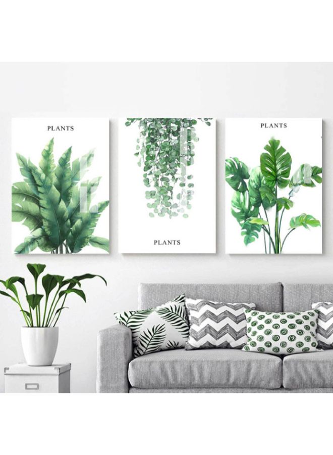 لوحة فنية جدارية لتزيين المنزل صغيرة الحجم أخضر/أبيض 30 x 40Ø³Ù†ØªÙŠÙ…ØªØ± - Image 1