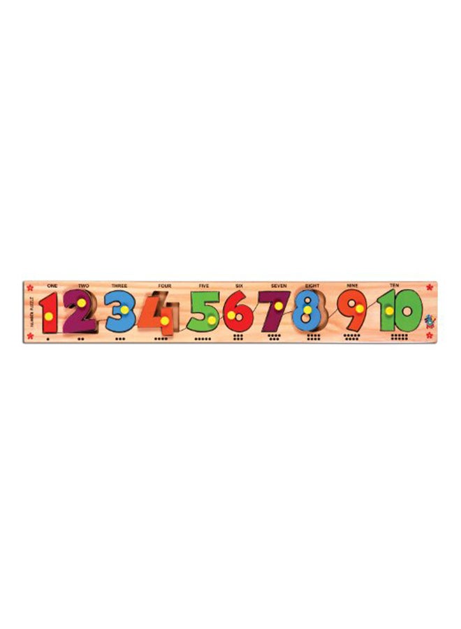 Skillofun - Wooden Number Strip Puzzle - Image 1