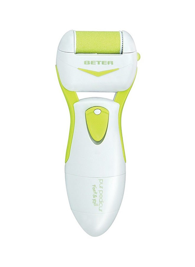 مبرد كهربائي دوار للقدم لإزالة جلد البشرة المتصلب أبيض/أخضر 50جرام