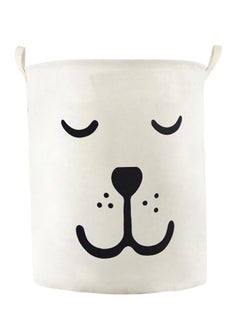 PUTING Cartoon Printed Laundry Basket White 