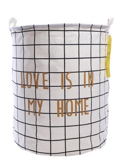 PUTING Fabric Printed Picnic Laundry Basket White 