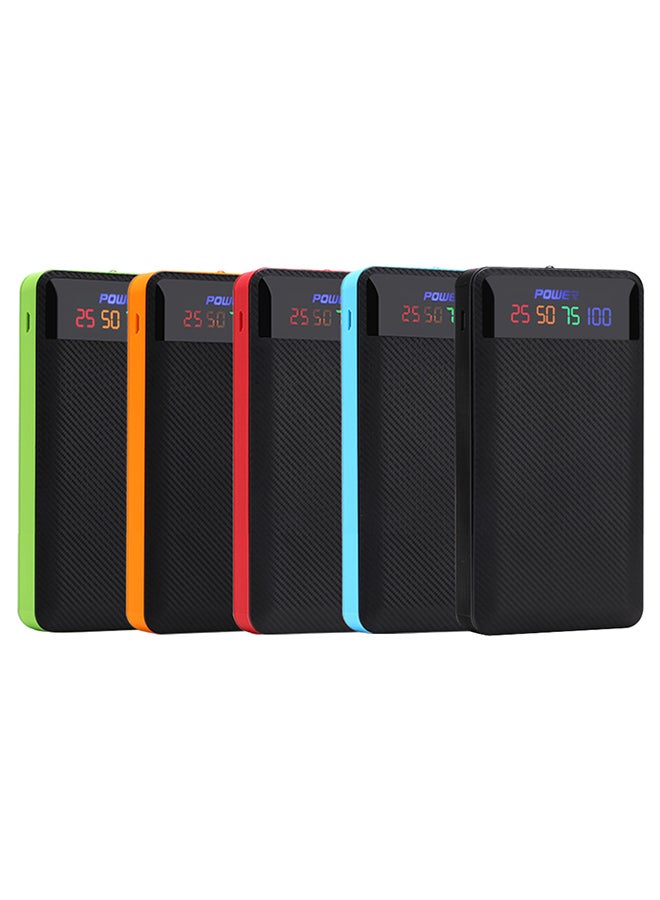 غطاء حماية باور بنك محمول ومنفذي USB أسود/أخضر  - Image 1