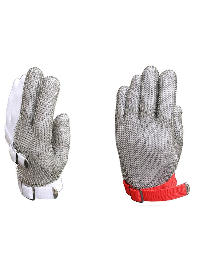 Generic Knife Cut Resistant Chain Protective Glove Grey  - Image 2