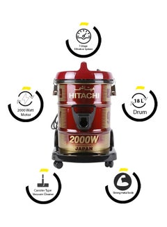 HITACHI Vacuum Cleaner Assorted Colours 2000 W CV950Y  / CV-950f Wine Red  - Image 5