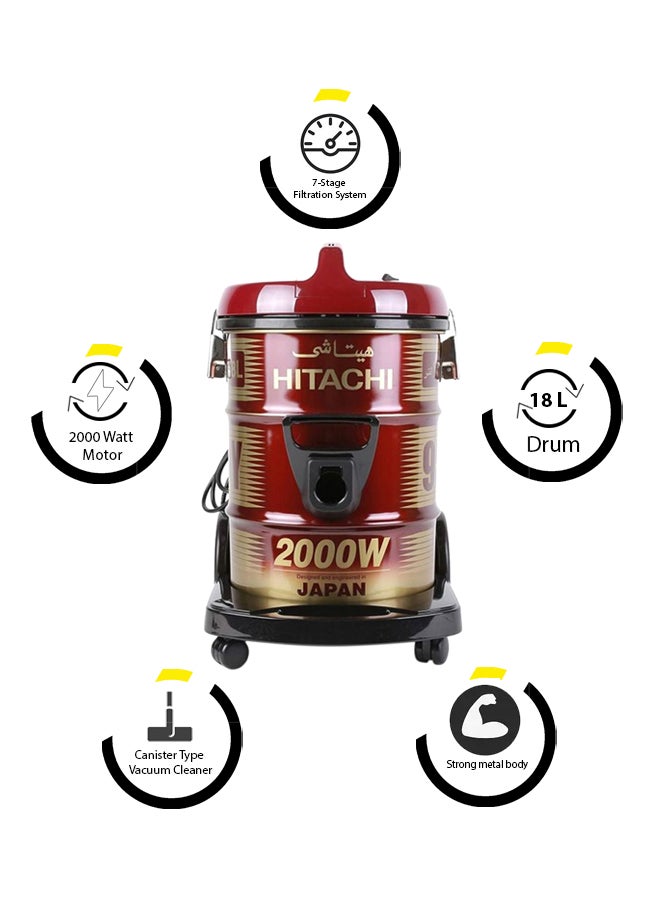 هيتاشي - مكنسة كهربائية بألوان متنوعة 2000 W CV950Y  / CV-950f متعدد الألوان - Image 1