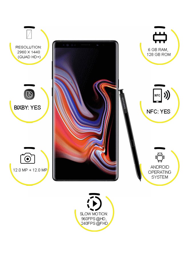 Samsung - Galaxy Note9 Dual SIM Midnight Black 128GB 6GB RAM 4G LTE - Image 1