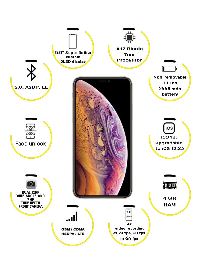 Apple - iPhone XS With FaceTime Gold 64GB 4G LTE - International Specs - Image 1