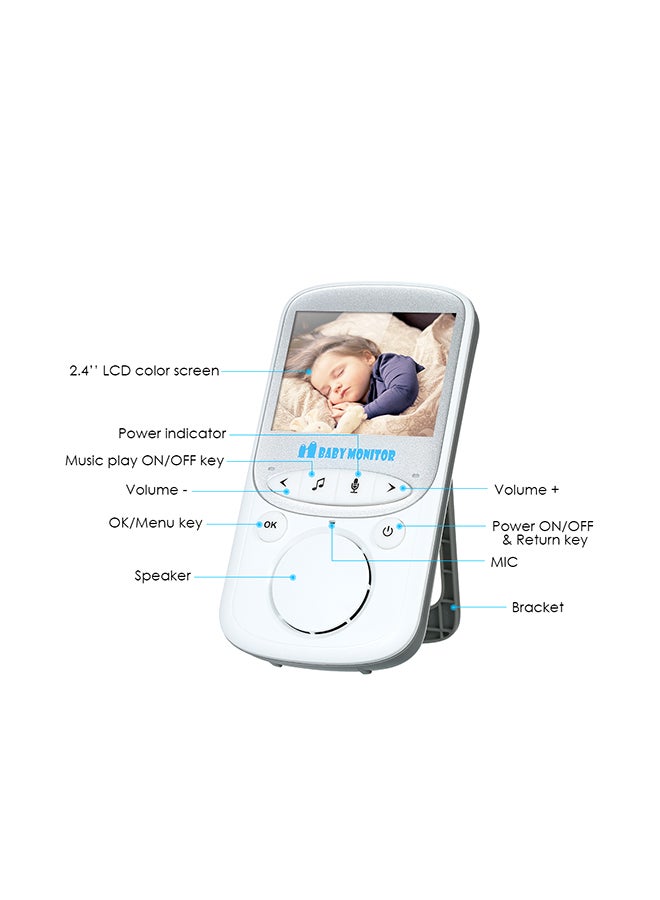 Generic 2.4 inches Color LCD Wireless Digital Baby Monitor With Infrared Night Vision Two-way Talkback  - Image 3