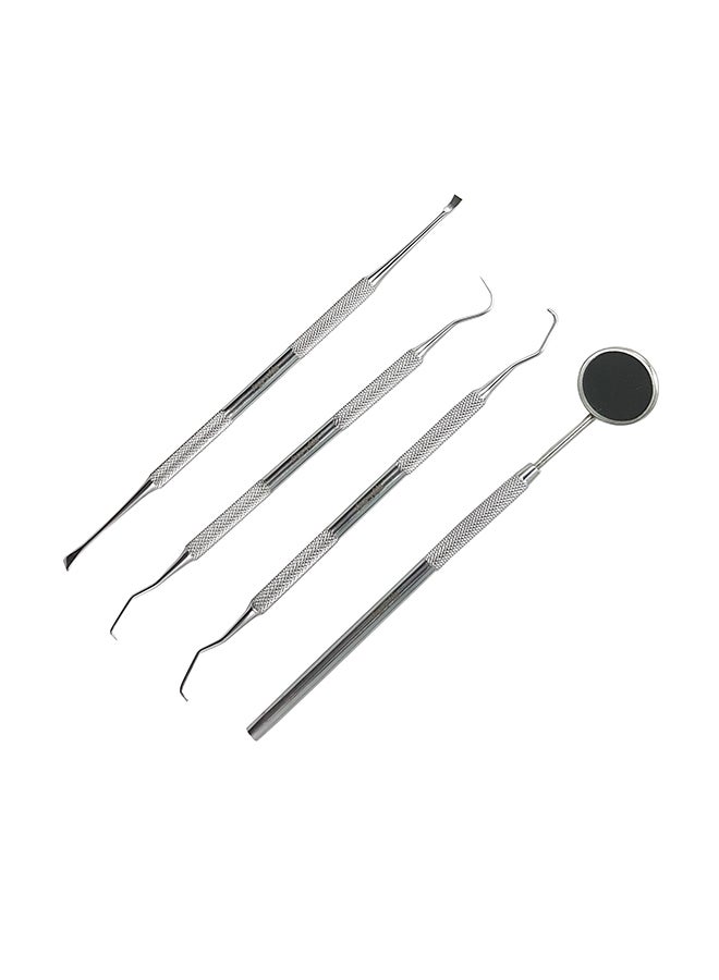 Tips & Toes 4-Piece  Oral Care Set Silver 17cm  - Image 1