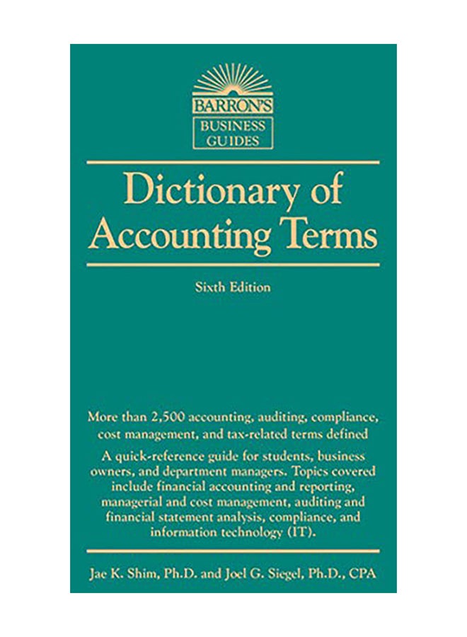 Dictionary of Accounting Terms Paperback English by Jae K. Shim - 2014 