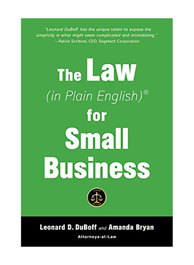 The Law For Small Business (Fifth Edition) Paperback English by Leonard DuBoff - 2019