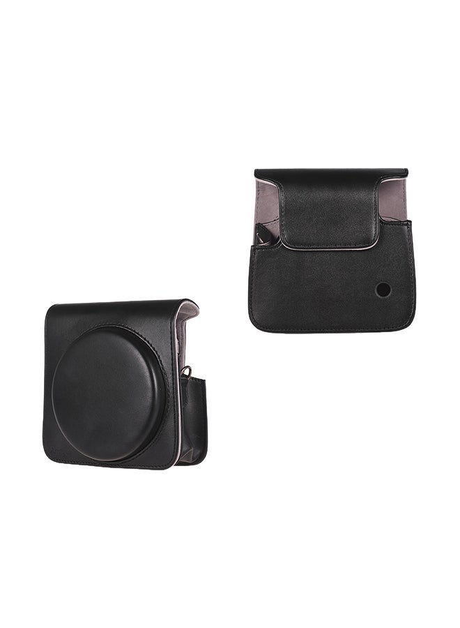 ANDOER Protective PU Leather Case With Adjustable Strap For Fujifilm Instax Square SQ6 Black - Image 1
