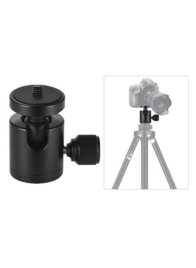 Mini Tripod Ball Head Mount With 1/4 Inch Thread For Tripod Black - Image 2