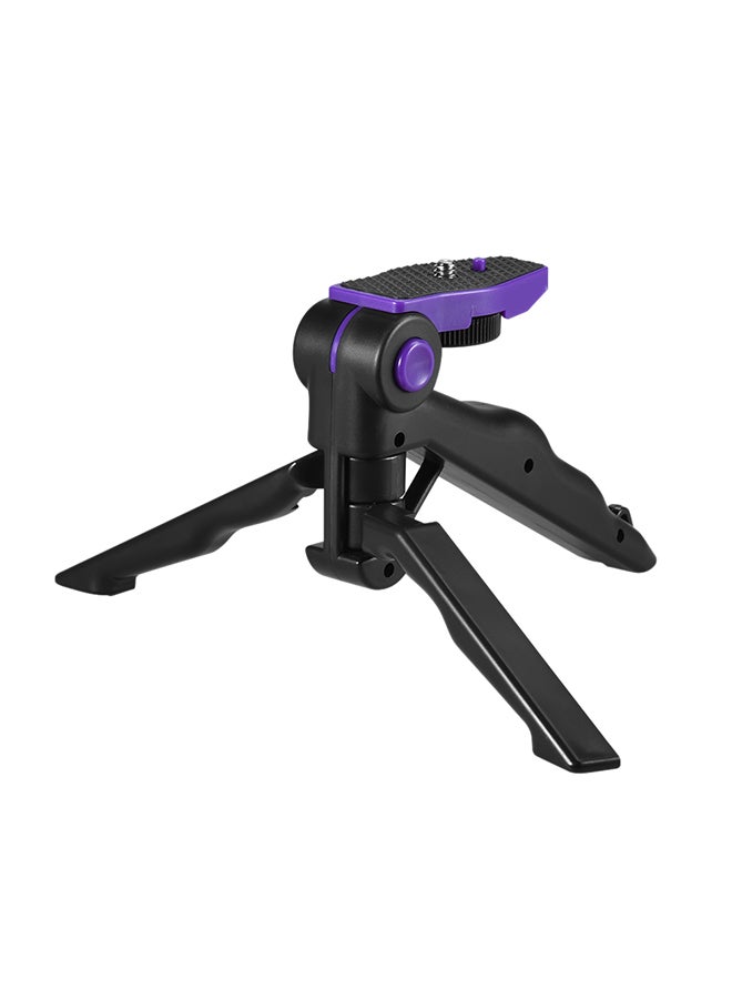 Generic Handheld Grip Stabilizer Tripod Stand Black/Purple  - Image 1