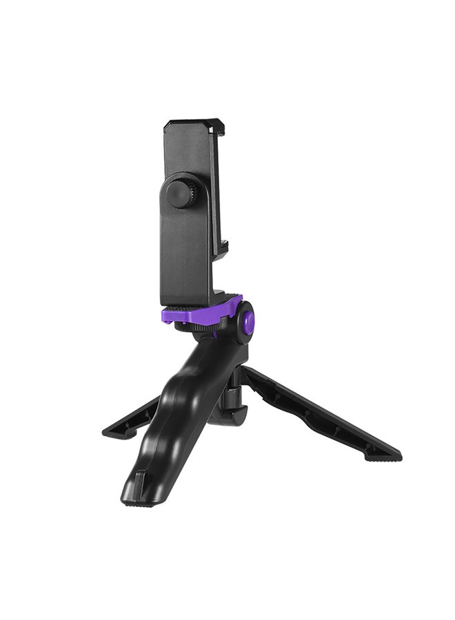 Generic Handheld Grip Stabilizer Tripod Stand Black/Purple  - Image 2
