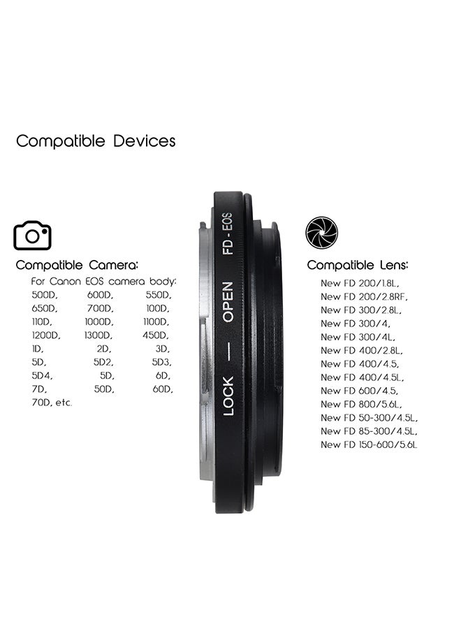 Camera Lens Adapter Ring Black/Silver  - Image 3