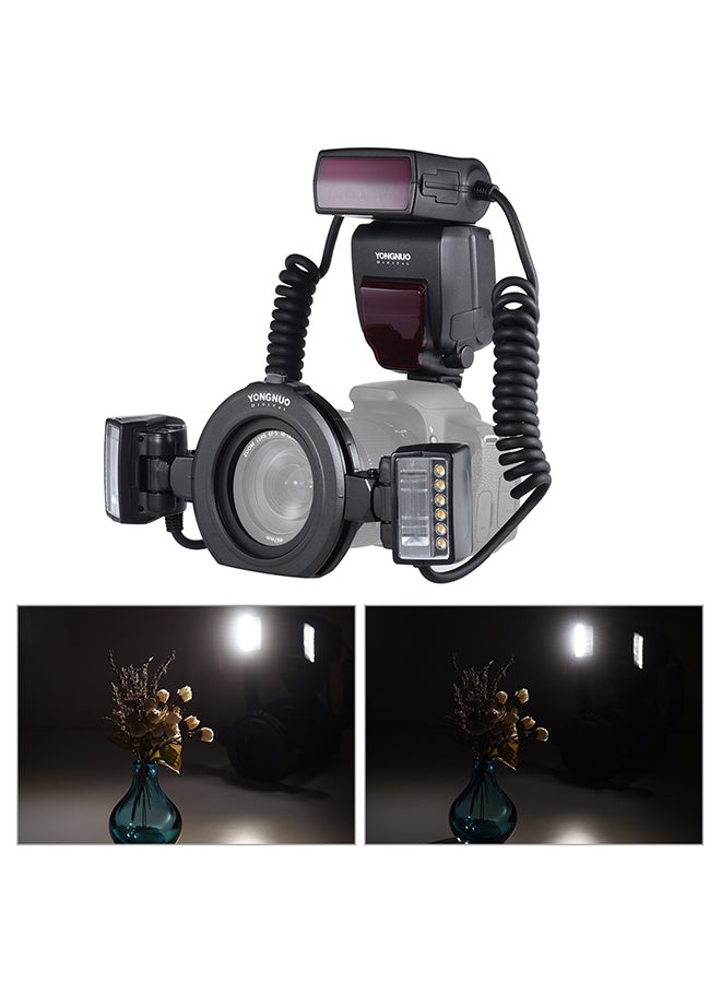 Macro Flash Speedlite With 2 Flash Heads Black