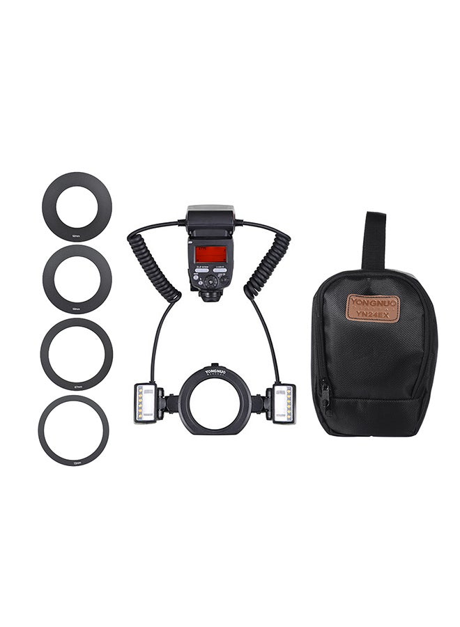 Macro Flash Speedlite With 2 Flash Heads Black