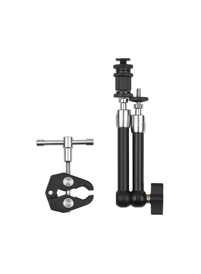 أندوير ذراع بمفاصل لتقليل الاحتكاك مع مشبك فائق للقضيب وقابل للتعديل أسود - Image 2